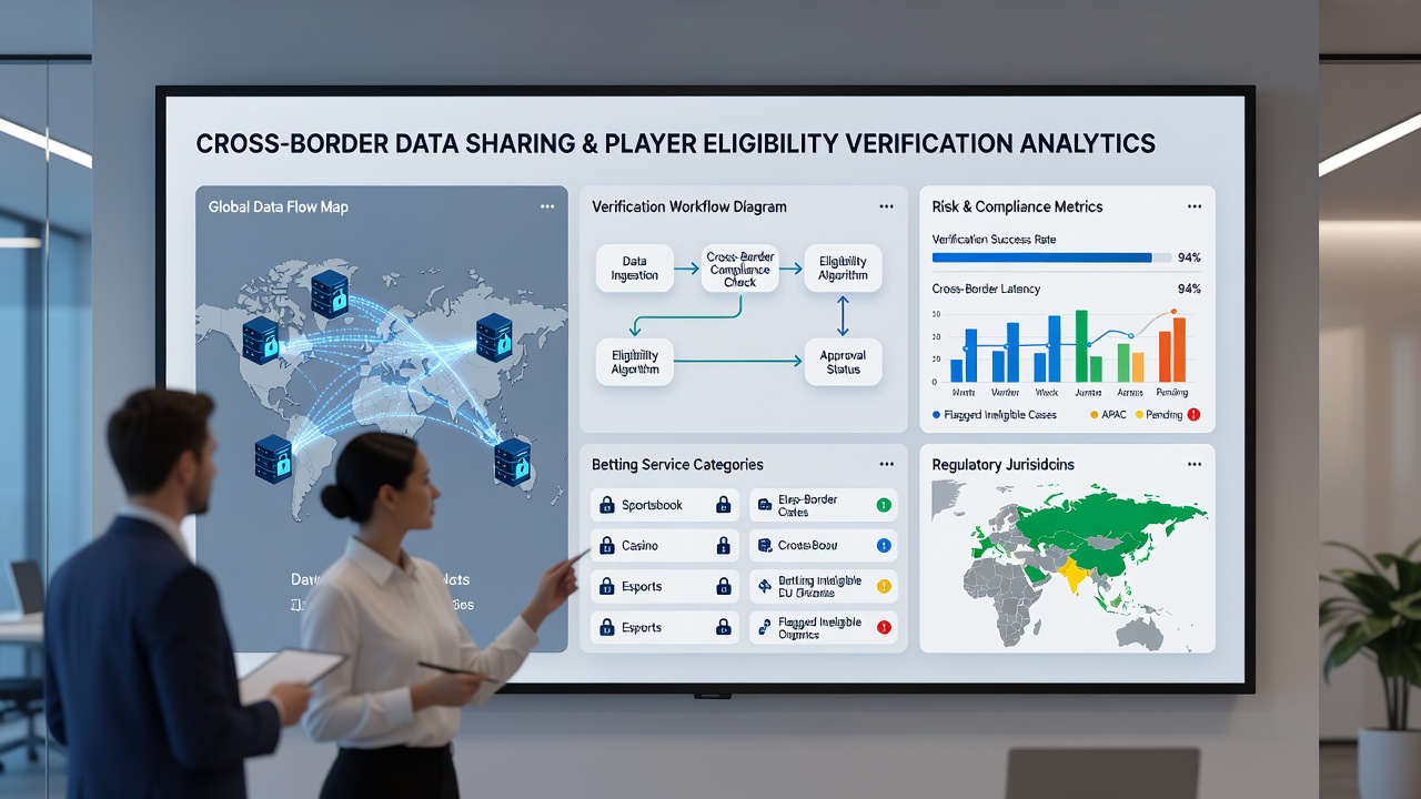Secure API connections and encrypted data flows used in international player verification systems