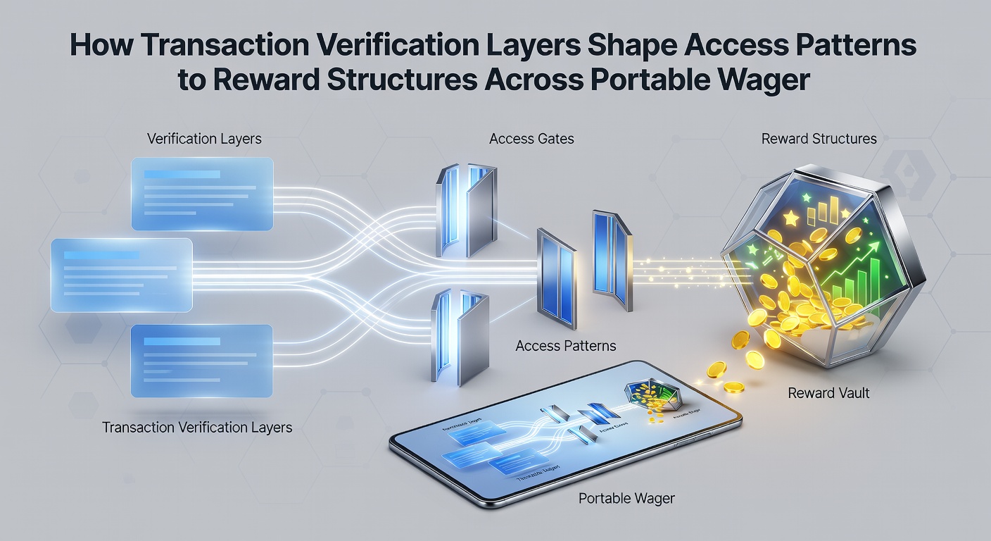 Mobile wagering reward access patterns influenced by layered transaction verification