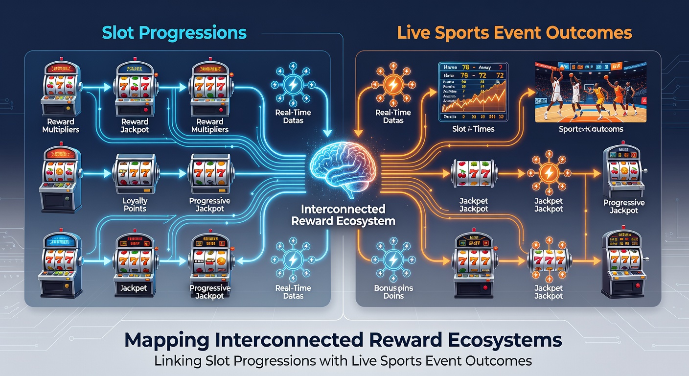 Detailed flowchart illustrating data exchange between slot progression meters and live sports outcome feeds in a single application backend